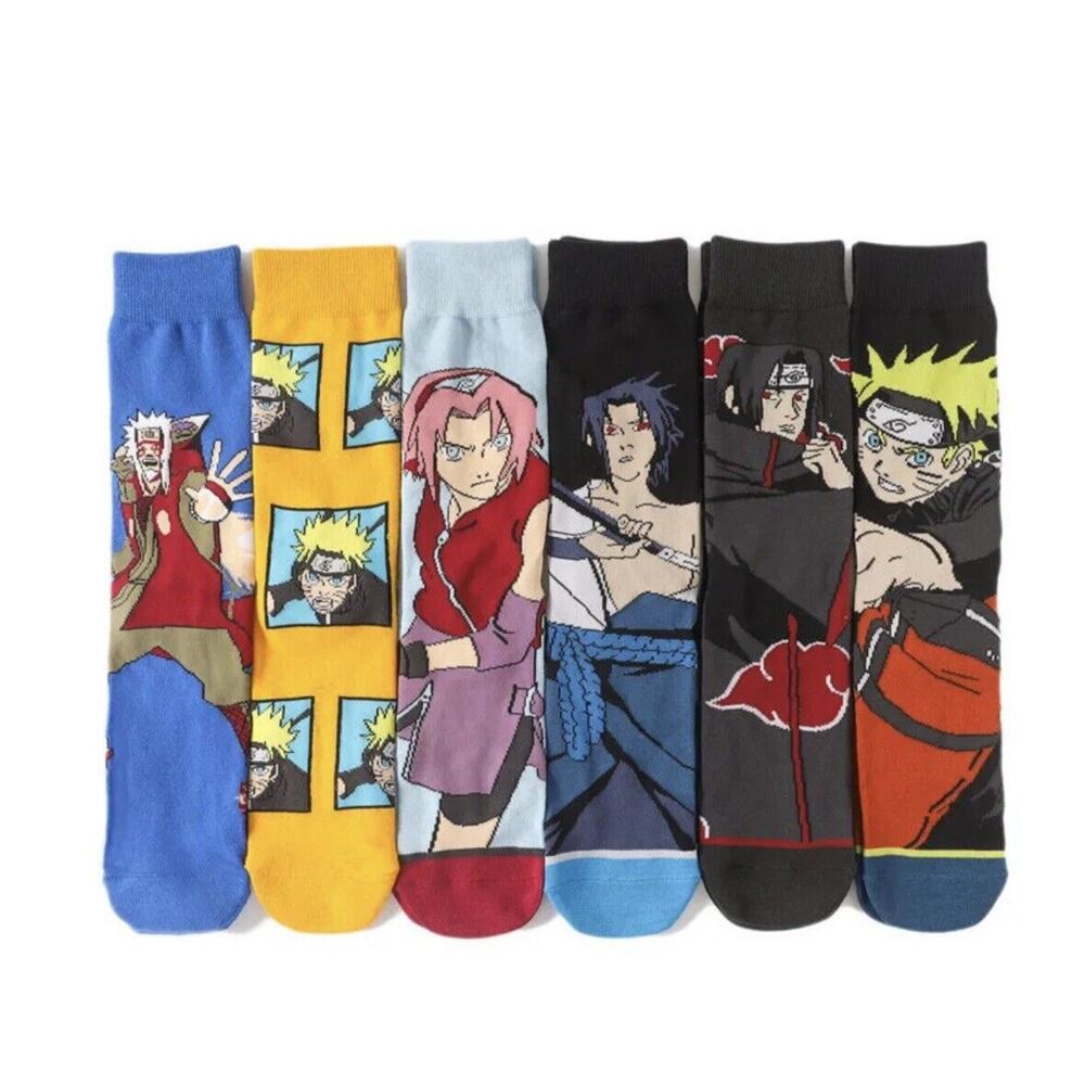 Naruto Anime Crew Socks - Unisex Adults - Assorted Characters - One Size